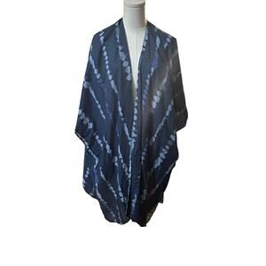 Summer & Rose blue cover-up kimono travel Beachy pool vacation cruise cardigan